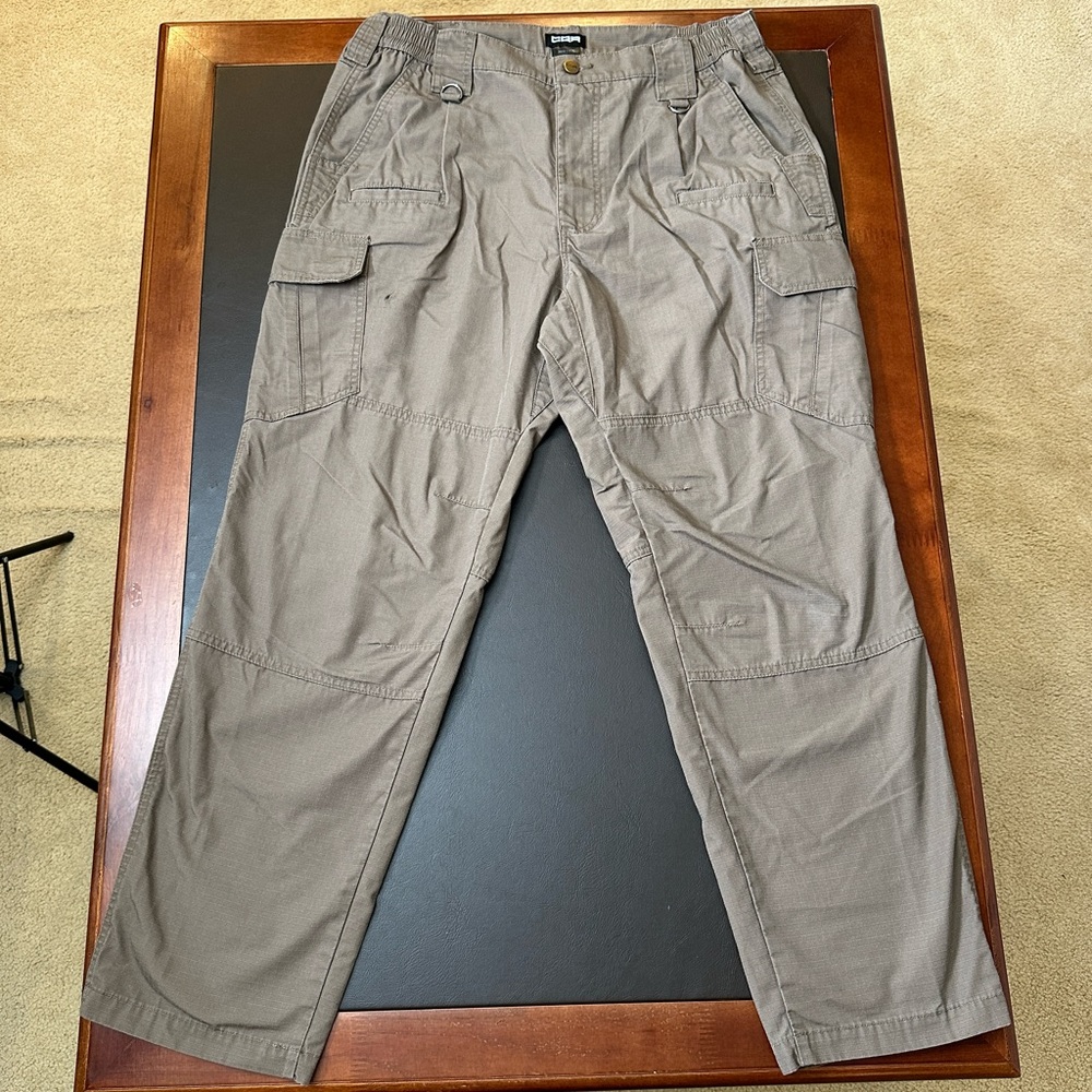 Men's Tactical Pants, Ripstop Cargo Pants, Brown, 36W